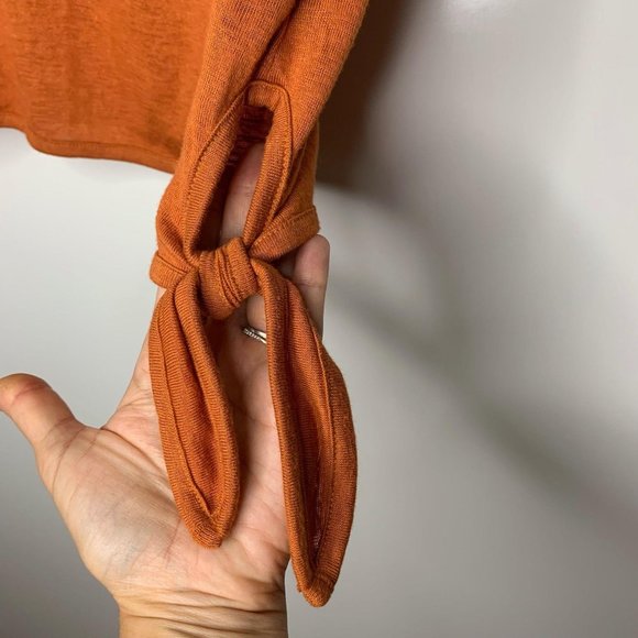 Universal Thread Spice Orange Basic‎ SideTie Tee Sm - Picture 5 of 6